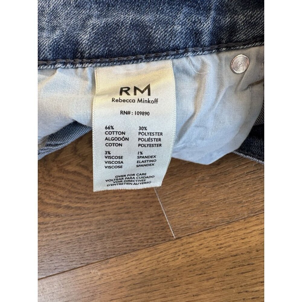 NWT Rebecca Minkoff High Waist Wide Leg Jeans Indigo Size 6P - Picture 11 of 13